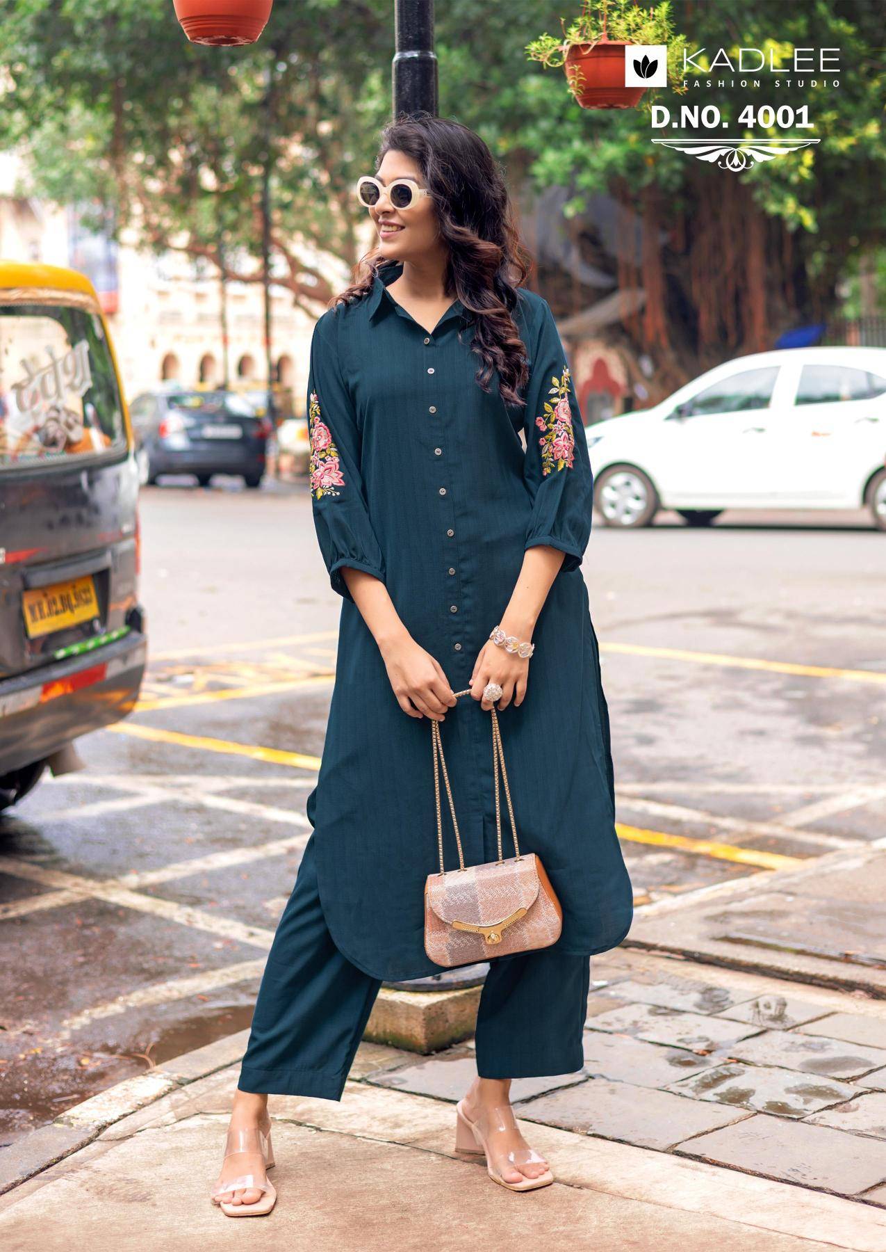 Kadlee blue bell coord set  Kurti wholesalers online